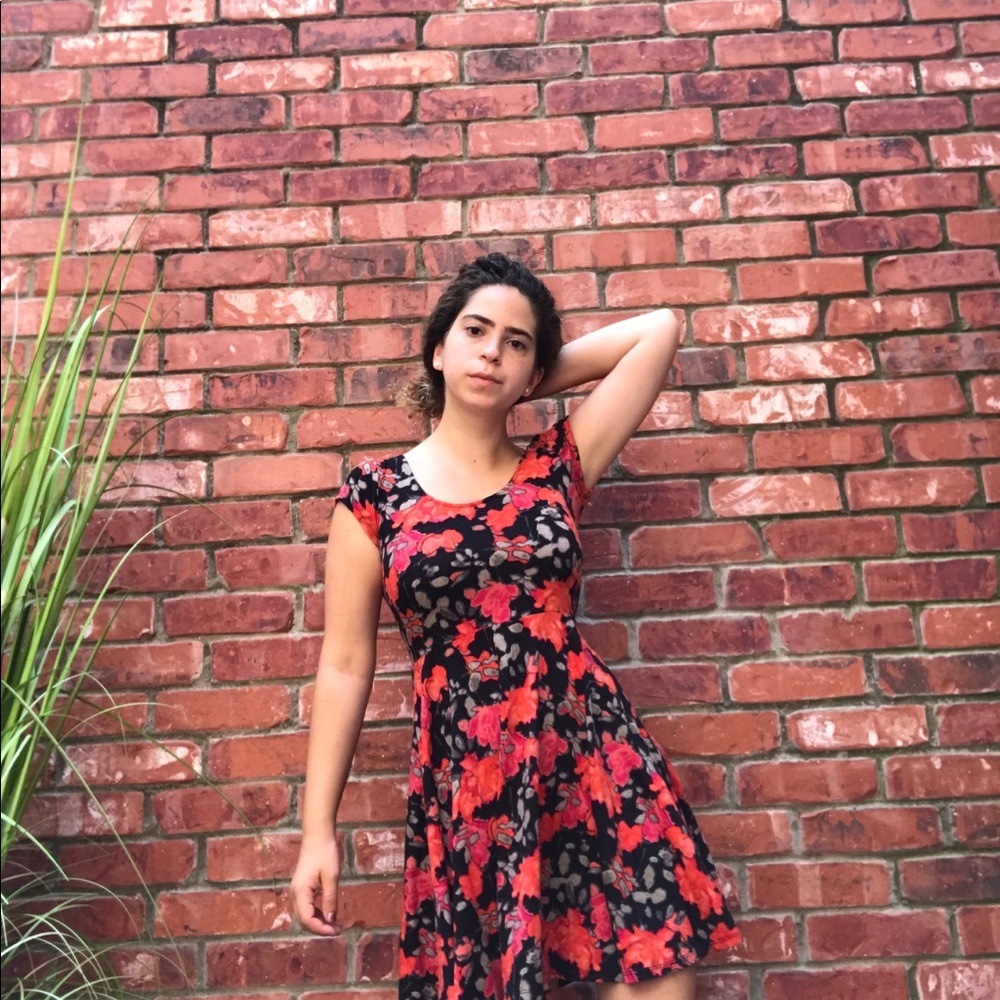 Kimchi Blue Red flower dress NWT Size Small